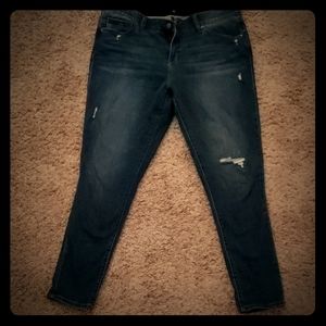 Lularoe Denim Distressed Wash Size 36